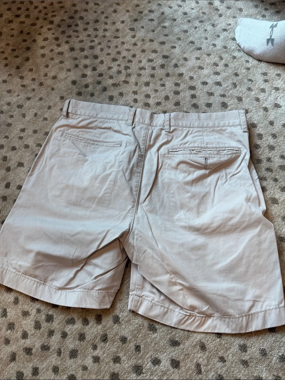 J. Crew Men's Flat Front Chino Shorts in Light Beige